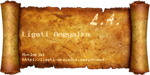 Ligeti Angyalka névjegykártya